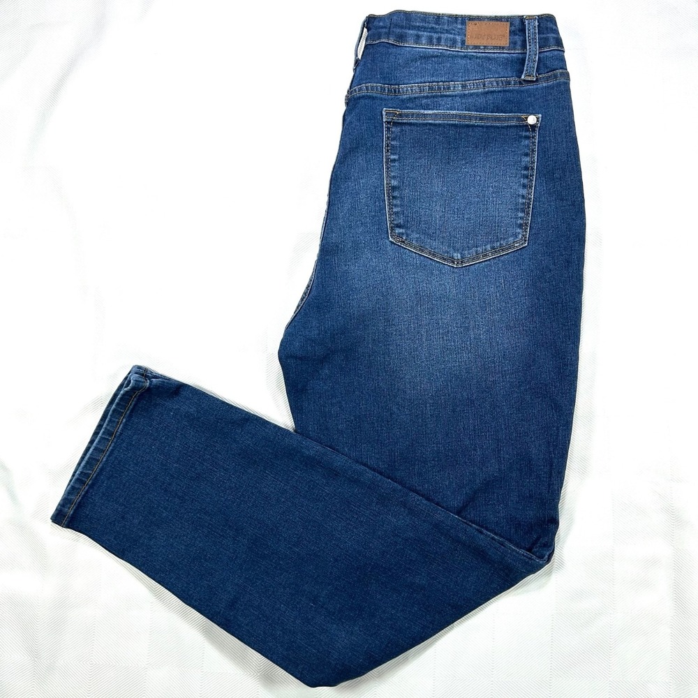 Judy Blue Boyfriend Fit Jeans Blue Whiskered Relaxed Women's Size 15/32